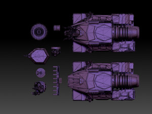 Space Dwarf Rocket APC 3D प्रिंट मॉडल