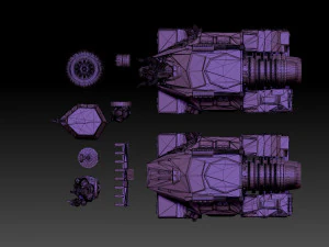 Space Dwarf Rocket APC 3D Print Model