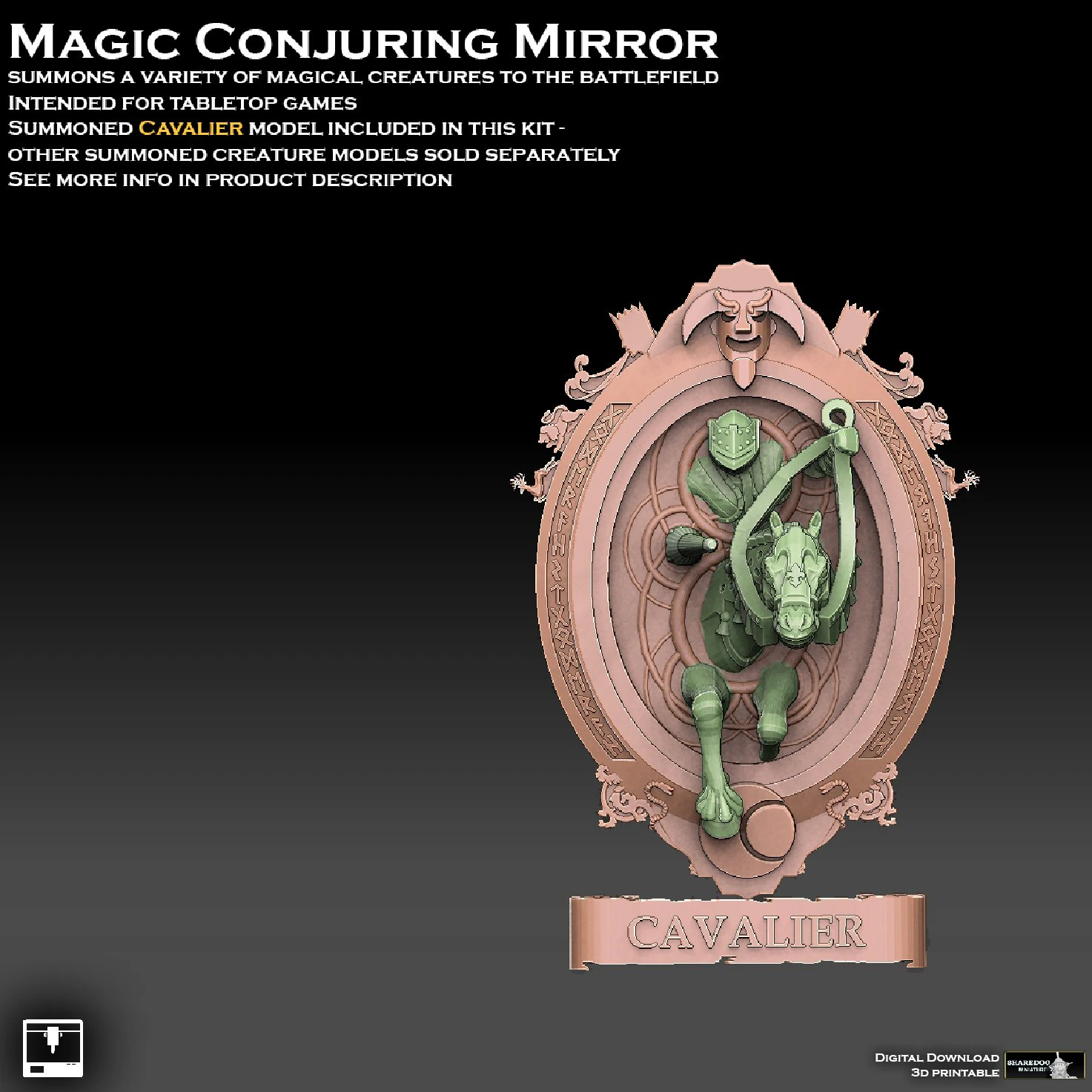 Miroir de conjuration magique Modèles 3D en vedette .c4d .max .obj .3ds .fbx .stl .blend 
