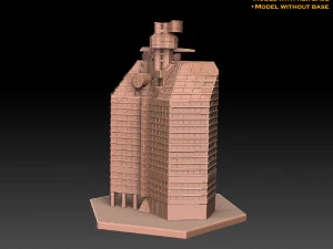 リラ・ボメン スウェーデンの超高層ビル 3Dプリントモデル