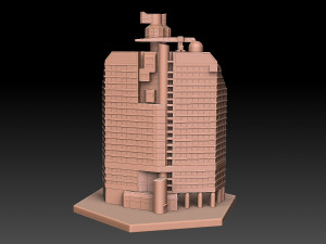 Lilla Bommen Swedish Skyscraper Modèles 3D en vedette