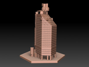 Lilla Bommen Swedish Skyscraper Modèles 3D en vedette