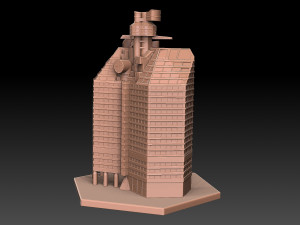 Lilla Bommen Swedish Skyscraper Modèles 3D en vedette