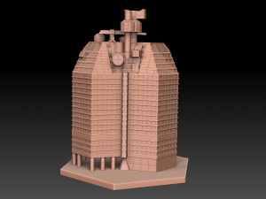 Lilla Bommen Swedish Skyscraper Modèles 3D en vedette