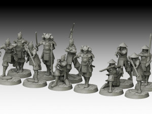 Ashigaru Musket Regiment Modello di stampa 3D