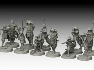 Ashigaru Musket Regiment 3D Print Model