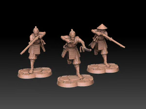 Ashigaru Musket Regiment 3D Print Model
