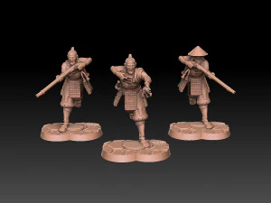Ashigaru Musket Regiment 3D Print Model