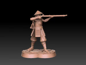 Ashigaru Musket Regiment 3D Print Model