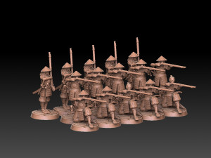 Ashigaru Musket Regiment Modello di stampa 3D