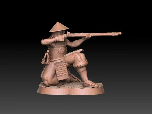 Ashigaru Musket Regiment 3D Print Model