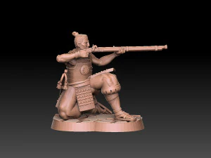 Ashigaru Musket Regiment 3D Print Model