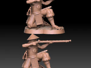 Ashigaru Musket Regiment 3D Print Model