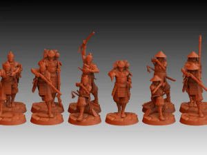 Ashigaru Musket Regiment 3D Print Model