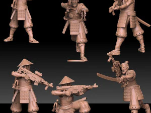Ashigaru Lasrifle Regiment 3D Print Model