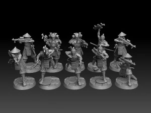 Ashigaru Lasrifle Regiment 3D Print Model