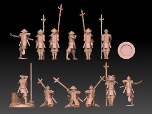 Ashigaru Yari Regiment Modelo de impresión 3D