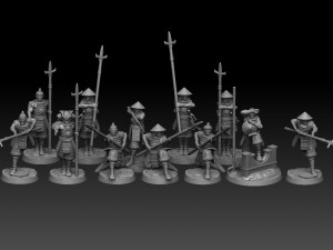 Ashigaru Yari Regiment Modelo de impresión 3D
