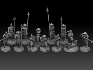 Ashigaru Yari Regiment Modelo de impresión 3D
