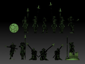 Ashigaru Yari Regiment Modelo de impresión 3D