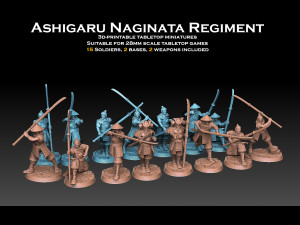 Ashigaru Naginata Regiment 3D Print Model