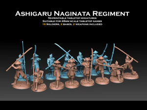 Pułk Ashigaru Naginata Model do druku 3D