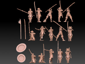Ashigaru Naginata Regiment Modelo de Impressão 3D