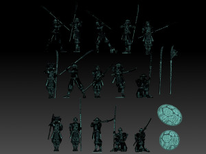 Ashigaru Naginata Regiment Modelo de Impressão 3D