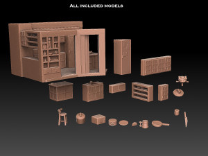 Kitchen Set 3D 프린트 모델