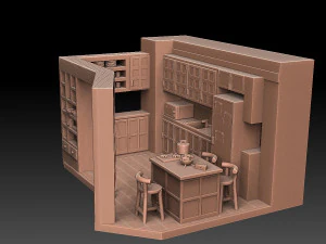 Kitchen Set 3D Print Model