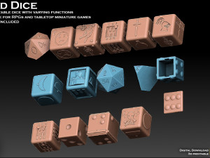 Odd Dice Pack 3D Print Model