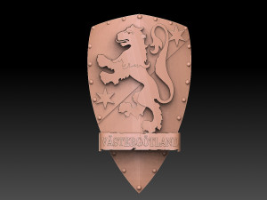 Provinces of Sweden Shield Pack Model Cetak 3D