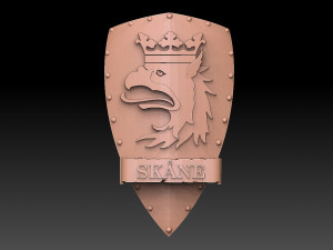Provinces of Sweden Shield Pack Model Cetak 3D