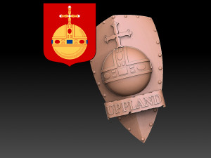 Provinces of Sweden Shield Pack Model Cetak 3D