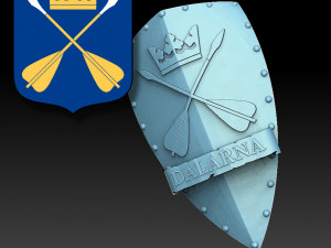 Provinces of Sweden Shield Pack Model Cetak 3D