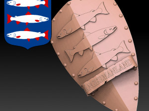 Provinces of Sweden Shield Pack Model Cetak 3D