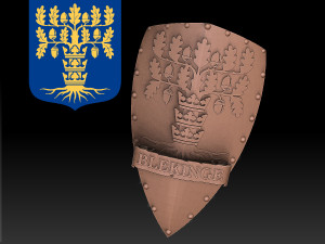 Provinces of Sweden Shield Pack Model Cetak 3D