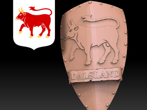 Provinces of Sweden Shield Pack Model Cetak 3D
