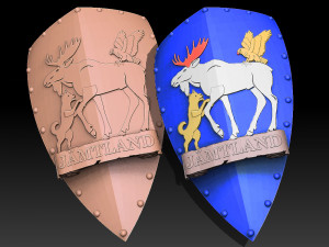 Provinces of Sweden Shield Pack Model Cetak 3D