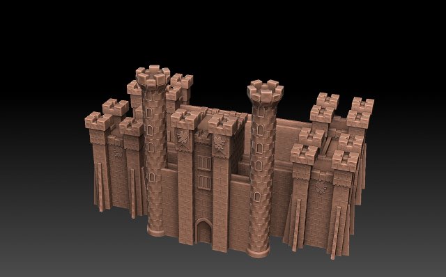 Heroes of Might and Magic 3 Castle 3D 프린트 모델 .c4d .max .obj .3ds .fbx .stl .blend 