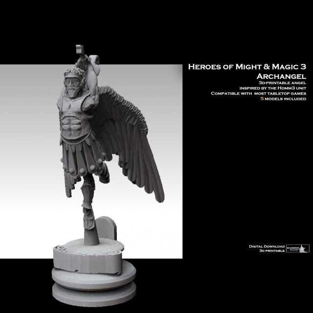 Heroes of Might and Magic 3 Archangel Model do druku 3D .c4d .max .obj .3ds .fbx .stl .blend 
