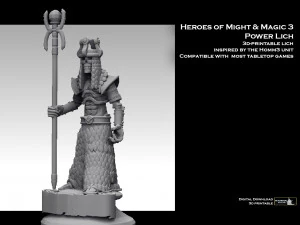 Heroes of Might and Magic 3 Potere Lich Modello di stampa 3D