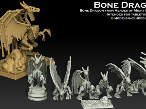 Heroes of Might and Magic 3 Bone Dragon 3D Print Model