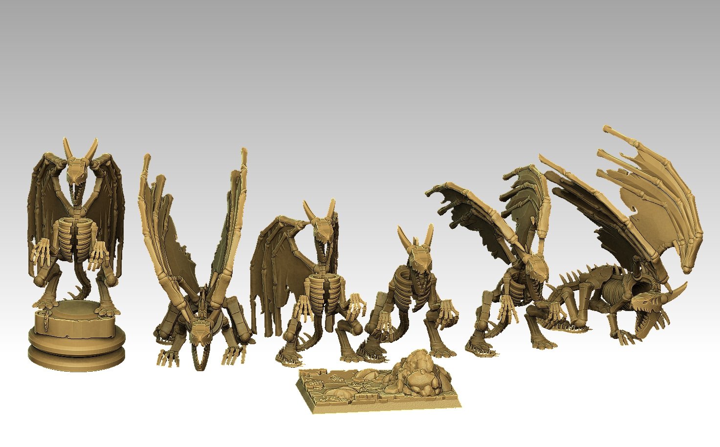 Heroes Of Might And Magic 3 Bone Dragon 3D Принт Модель In.