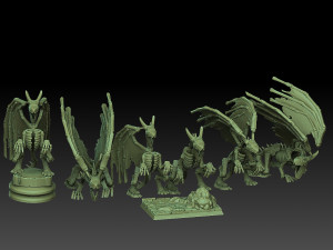 Heroes of Might and Magic 3 Bone Dragon Modello di stampa 3D
