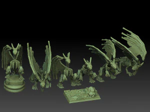 Heroes of Might and Magic 3 Bone Dragon 3D Print Model