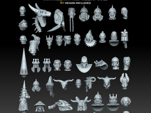 Heads Megapack 2023 Edition 3D Print Model