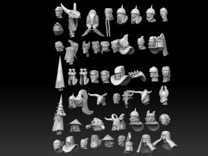 Heads Megapack 2023 Edition 3D Print Model