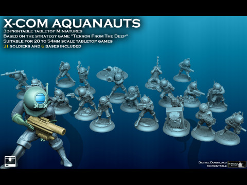 XCOM Terror From The Deep Aquanauts 3D Print Model