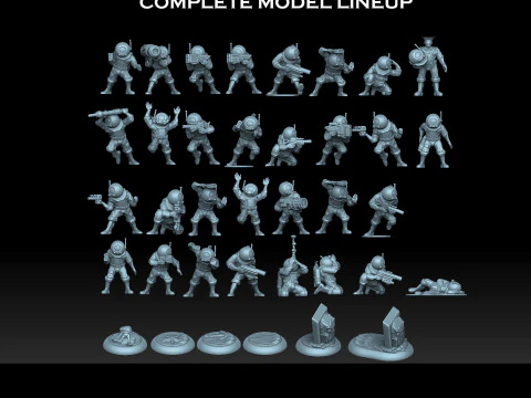 XCOM Terror From The Deep Aquanauts 3D Print Model